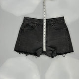 Levis Denim Shorts - 28W UK 8 Black Denim