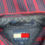 Tommy Hilfiger Striped Shirt - Large Red Cotton