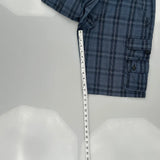 Lee Checked Cargo Shorts - 30W 12L Blue Cotton
