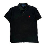 Polo By Ralph Lauren Slim Fit Polo Shirt - Large Black Cotton