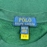 Age 10-12 Polo Players Polo By Ralph Lauren Graphic Sweatshirt - Medium Green Cotton