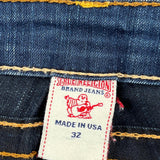 Made In Usa True Religion Skinny Jeans - 35W 30L Blue Cotton Blend