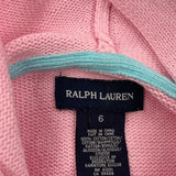 Age 6 Ralph Lauren Hoodie - Small Pink Cotton