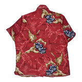 Tasso Elba Floral Hawaiian Shirt - Large Red Silk Blend