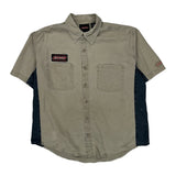 Dickies Short Sleeve Shirt - Large Beige Cotton