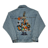 Space Jam A New Legacy Forever 21 Graphic Denim Jacket - Small Blue Denim