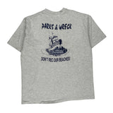 Fire Rescue Hanes Single Stitch T-Shirt - XL Grey Cotton