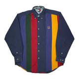 Tommy Hilfiger Striped Shirt - Medium Multicoloured Cotton