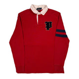 Polo By Ralph Lauren Rugby Shirt - Medium Red Cotton