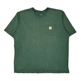 Carhartt T-Shirt - Large Green Cotton