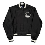 Golden State Warriors Jh Designs Nba Varsity Jacket - Large Black Polyester
