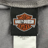 Iron Valley Harley Davidson Graphic T-Shirt - Large Gray Cotton