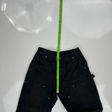 Carhartt Double Knee Carpenter Pants - 26W 28L Black Cotton