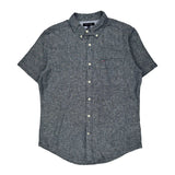 Tommy Hilfiger Short Sleeve Shirt - Large Gray Cotton