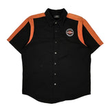 Motorcycles Harley Davidson Graphic Short Sleeve Shirt - XL Black Cotton