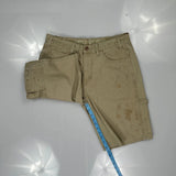 Dickies Carpenter Shorts - 32W 10L Beige Cotton