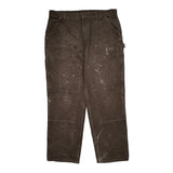 Carhartt Double Knee Carpenter Trousers - 38W 31L Brown Cotton