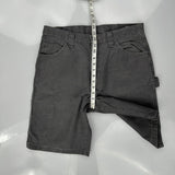 Wrangler Double Knee Carpenter Shorts - 34W 10L Grey Cotton