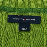 Tommy Hilfiger Cable Knit Sweater - Medium Green Cotton