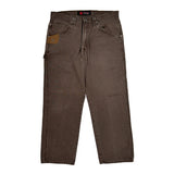 Wrangler Carpenter Pants - 34W 30L Brown Cotton
