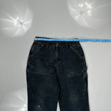 Carhartt Carpenter Trousers - 30W 28L Dark Wash Cotton