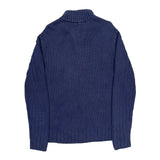 Polo By Ralph Lauren Striped 1/4 Zip - XL Blue Cotton