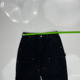 Carhartt Double Knee Carpenter Pants - 36W 27L Black Cotton