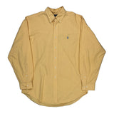 Ralph Lauren Checked Shirt - Large Yellow Cotton
