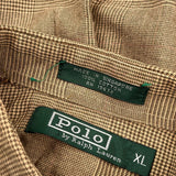 Polo By Ralph Lauren Checked Shirt - XL Brown Cotton