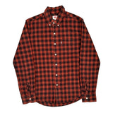 Levis Checked Flannel Shirt - Medium Red Cotton