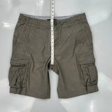 Tommy Hilfiger Cargo Shorts - 33W 10L Grey Cotton