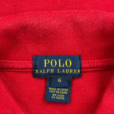 Age 6 Polo By Ralph Lauren Polo Shirt - Small Red Cotton