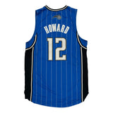 Orlando Magic Adidas Pinstripe Jersey - Medium Blue Polyester