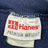 90S Blank Hanes Sweatshirt - 2XL Navy Cotton