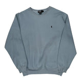 Polo By Ralph Lauren Sweatshirt - Large Blue Cotton Blend