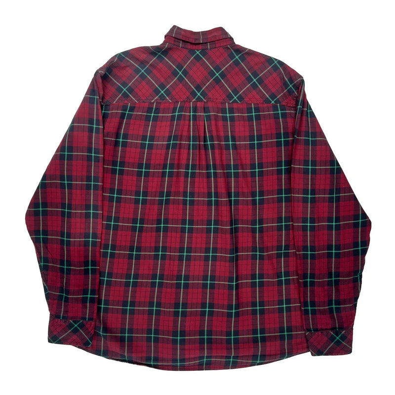 Carhartt Checked Flannel Shirt - XL Green Cotton