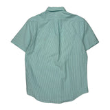 Ralph Lauren Striped Short Sleeve Shirt - Medium Blue Cotton