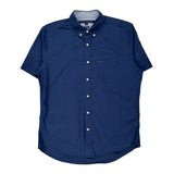Tommy Hilfiger Short Sleeve Shirt - Medium Blue Cotton