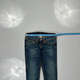 True Religion Contrast Stitch Jeans - 26W US 0 Dark Wash Denim
