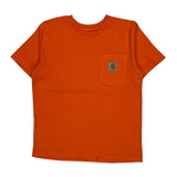 Age 8-10 Carhartt T-Shirt - Small Orange Cotton