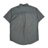 Tommy Hilfiger Striped Short Sleeve Shirt - XL Gray Cotton