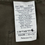 Carhartt Carpenter Trousers - 37W 30L Brown Cotton