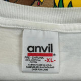 Cha Cha Coconuts Anvil Graphic T-Shirt - XL White Cotton