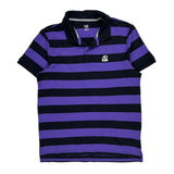 Nike Striped Polo Shirt - XL Purple Cotton