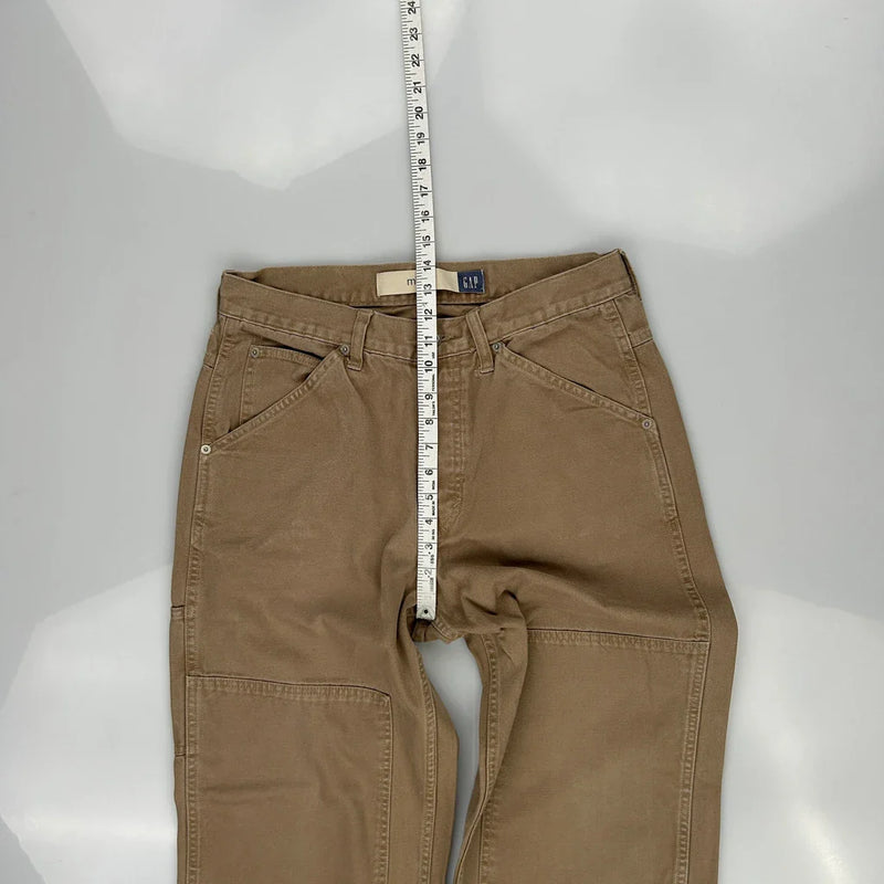Gap Double Knee Carpenter Trousers - 32W 29L Brown Cotton