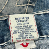True Religion Contrast Stitch Jeans - 36W 27L Blue Cotton