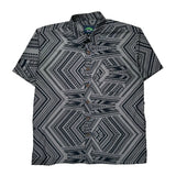 Eveni Hawaiian Shirt - XL Black Cotton