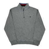 Polo By Ralph Lauren 1/4 Zip - XL Gray Cotton