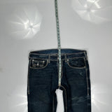 True Religion Contrast Stitch Jeans - 38W 31L Dark Wash Cotton