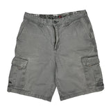 Quiksilver Cargo Shorts - 34W 11L Grey Cotton